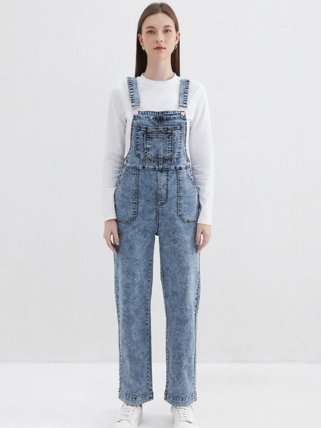 Women's Vintage Blue Straight-Leg Denim Dungarees — a pair designed to be worn everywhere