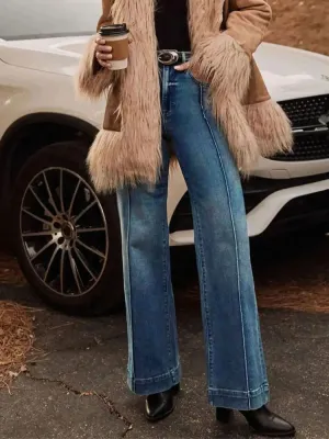 Women's Vintage Flare Jeans, Topstitching — view 6