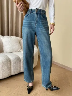 Women's Vintage High-Waisted Straight Jeans — view 2