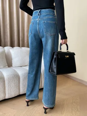 Women's Vintage High-Waisted Straight Jeans — view 6