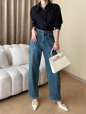 Women's Vintage High-Waisted Straight Jeans — view 7
