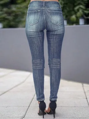 Women's Vintage Washed Skinny Jeans — view 4