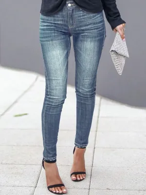 Women's Vintage Washed Skinny Jeans — view 5