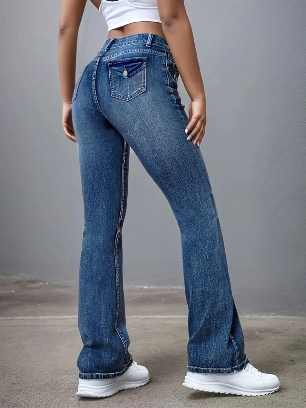 Women's Washed Blue Bootcut Jeans — endless ways to style it