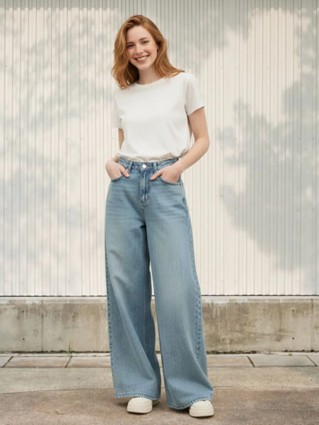 Women's Washed Ultra Wide-Leg Jeans