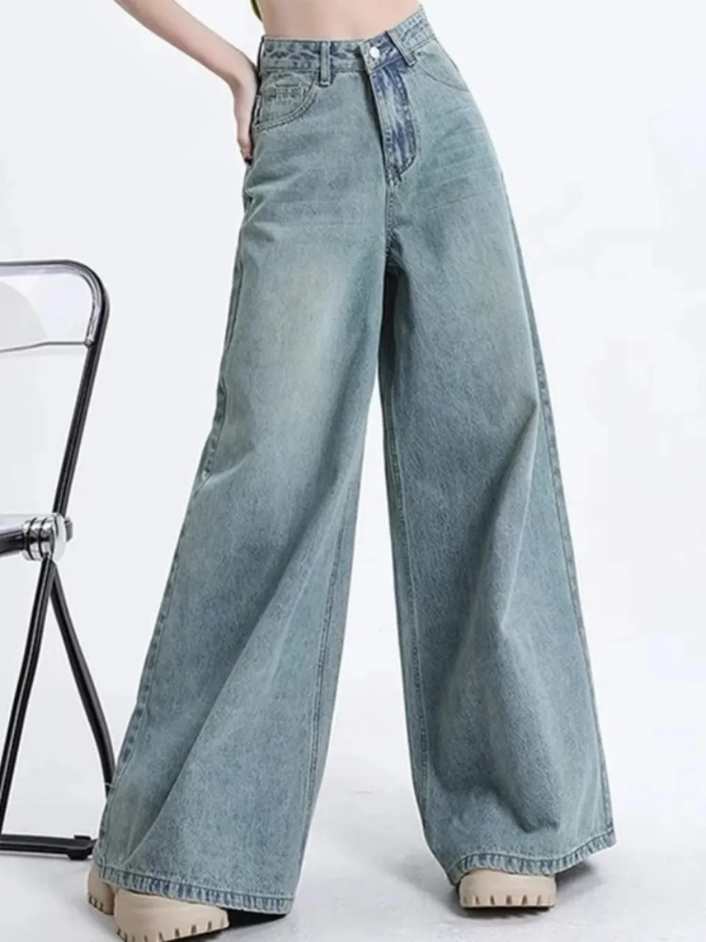Women's Washed Ultra Wide-Leg Jeans — quality denim, made to last