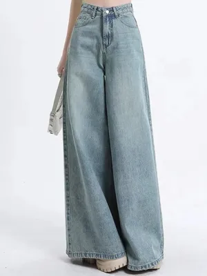 Women's Washed Ultra Wide-Leg Jeans — view 5