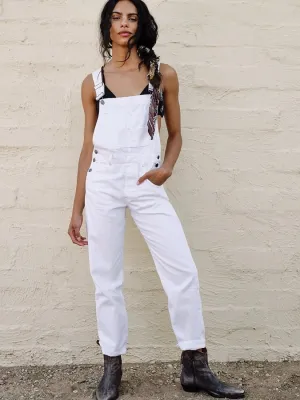 Women's White Denim Dungarees — view 2