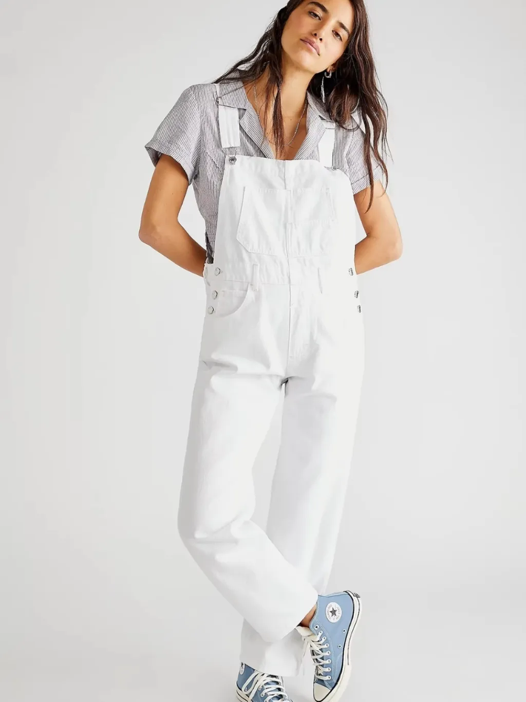 Women's White Denim Dungarees — endless ways to style it