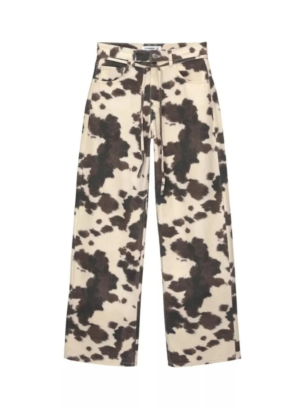 Women's Wide-Leg Vintage Jeans, Cow Print — a pair designed to be worn everywhere