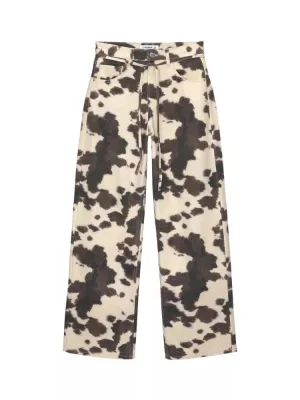 Women's Wide-Leg Vintage Jeans, Cow Print — view 2