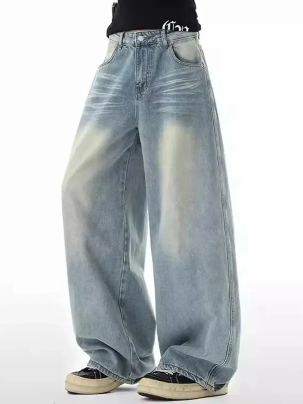 Women's Wide-Leg Vintage Washed Skate Jeans — a pair designed to be worn everywhere