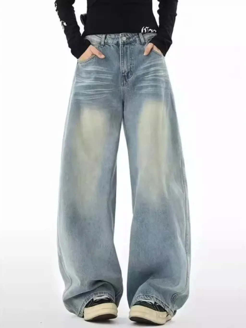 Women's Wide-Leg Vintage Washed Skate Jeans — endless ways to style it