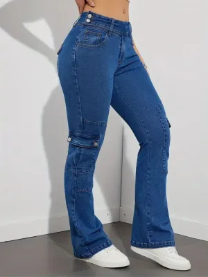 Women's Y2K Vintage Jeans with Utility Pockets — view 6